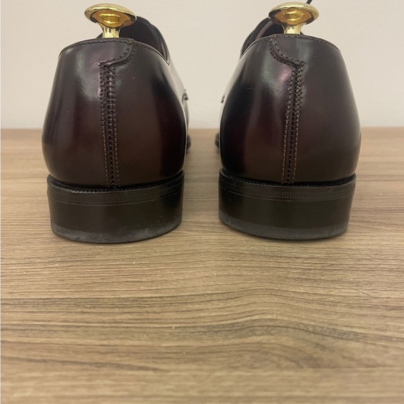 Ferragamo  7D Brown Leather Cap Toe Derby/Oxford Men's Lace Up tie shoes - Picture 6 of 9